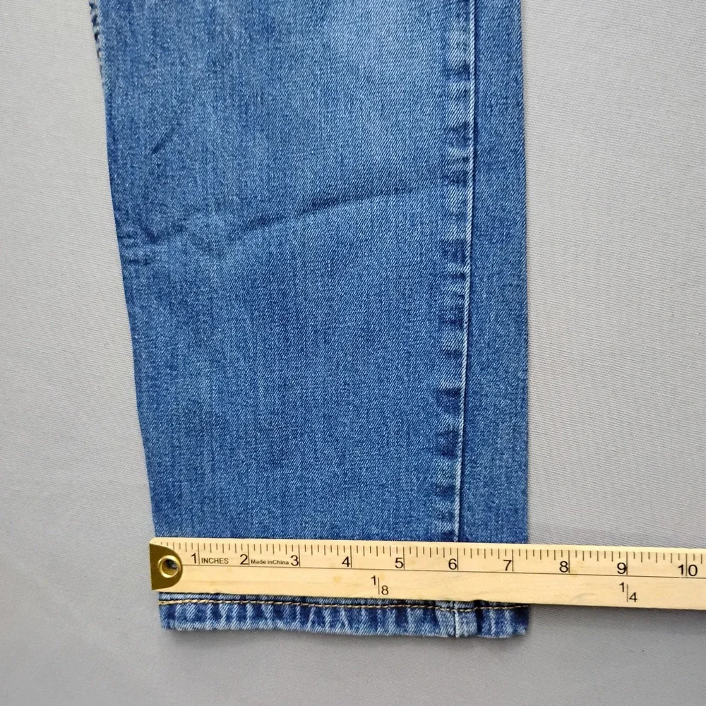 Levis 511 Mens Slim Straight Leg Blue Jeans Medium Wash Distressed Denim